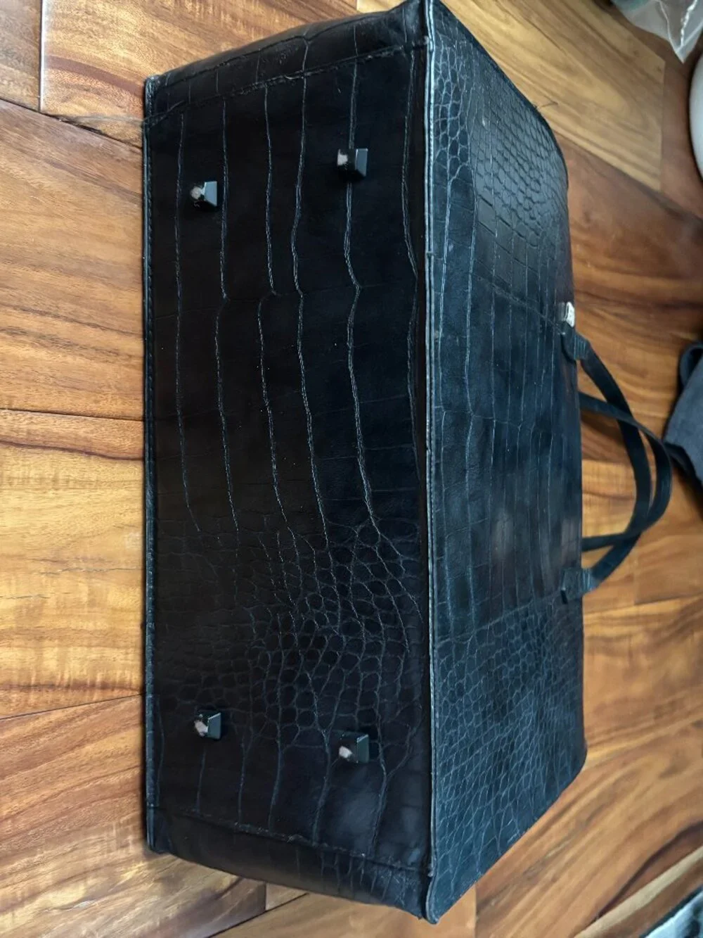 BÉIS The Work Tote in Black Croc - Laptop Bag - Includes Matching Pouch